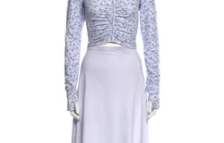 Loveshackfancy Sindri Jacket In Blue Side Walk
