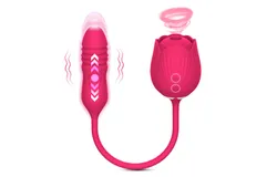 MOOLIGIRL Rose Sex Toys Dildo Vibrator - 3in1 Adult Toys Sex Stimulator  Adult Anal Sex Toy Clitoral Nipple Licker for Woman Man Couples