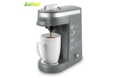 CHULUX Single Serve Coffee Maker&comma; Mini Single Cup Coffee Machine for K Pod and Ground Coffee&comma;-CM801&comma;grey