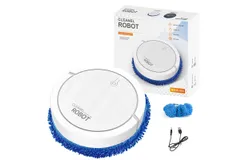 Robot Vacuum Cleaner&comma; Tangle Free&comma; Strong Suction&comma; Slim&comma; Low Noise&comma; Wet & Dry Vacuum Cleaner with Removable Towel（White）