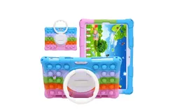 10 inch 2&plus;16GB Puzzle Kids Tablet with Protective Silicone Sleeve 360 Degree Rotating Carrying Handle Stand&comma; Kids Tablet PC wifi Android Tablet PC Learning Tablet PC for Kids Learning&comma; Reading&comma; Gaming&comma; Art Painting&comma; Support Bluetooth&comma; Gravity Sensor&comma; IPS Screen