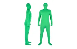 Full Body Photography Chromakey Green Suit Unisex Adult Green Bodysuit Stretch Costume for Photo Video Special Effect Festival Cosplay Carnival&comma; 160cm&sol;63in Height