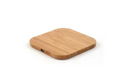 15W Bamboo Wood Wireless Charger Square Wireless Charger Gift