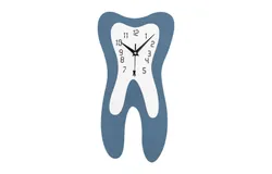 Modern Dental Wall Clock - Silent No Tick Medical Dental Dentist Dental Clinic Wall Art Clock Wall Decor Hanging - For Bedroom&sol;Living Room &lpar;Blue&rpar;
