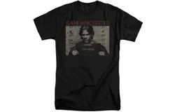 Supernatural Sam Mug Shot Short Sleeve Adult Tall Tee &sol; T-Shirt