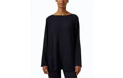 Eileen Fisher Bateau Neck Tunic Top In Nocturne