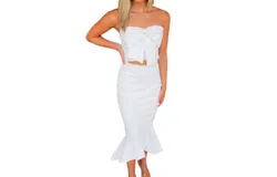 Fore Collection Dazzling Darling Mermaid Dress In White