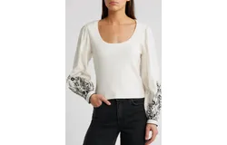 Cleobella Ruthie Top In Ivory&sol;black