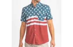 Southern Shirt Company Freedom Rider Baja Shirt In Blue&sol;red