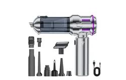 Car Vacuum Portable Cordless High power Mini Vacuum Cleaner-ST-6691plus（Silver&sol;Purple）
