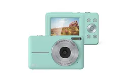 Digital Camera, FHD 1080P Camera, Digital Point and Shoot Camera with 16X Zoom Anti Shake, Compact Small Camera for Boys Girls Kids-Card not included-green