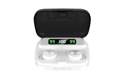 True Wirelessly Stereo Earphone Waterproof Sport BT Headphone LEDs Display Touching Headset Hi-Fi Stereo Sound Headphone