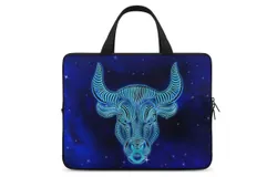 Starry Sky&comma; Taurus&comma; Constellation Laptop Bag Women Man 10 12 13 15 17 Inch Office Notebook Travel Computer Handbag Waterproof Bag Notebook Cover