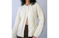 Mod Ref The Grace Cardigan In Cream