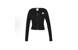 Nike Sportswear Logo Embroidered Double Zip Herringbone Jacket Women&apos;s Outerwear