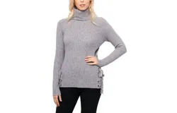 Love Token Julietta Turtleneck Sweater In Grey