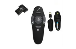 Wireless Presenter&comma; 2&period;4 GHz Wireless Presenter Connection via USB Receiver&comma; 15 m Range&comma; Red Presenter&comma; Remote Control Presentation for Windows and Mac&sol;PowerPoint&sol;Keynote&sol;Google Slides&sol;PDF