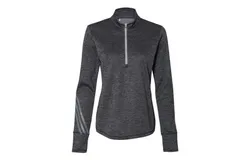 Adidas Women&DiacriticalAcute;s Brushed Terry Heathered Quarter-Zip Pullover