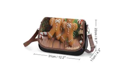 Homemade Christmas Gingerbread Man Cookies Vintage Crossbody Bag for Women Medium Leather Hobo Bags Shoulder Bag Classic City Leather Satchels