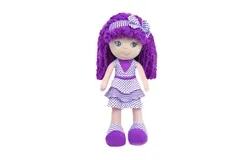 GirlznDollz Violet soft doll - dots & stripes