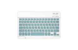 Bluetooth Wireless Keyboard and Mouse Combo,Ultra-Slim Ergonomic Small Rechargeable Bluetooth Keyboard Mouse Set for Apple iPad iPhone Samsung Tablet Phone Android PC Computer Mac Smartphone- green 10 "single keyboard