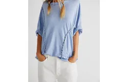 Free People Moonlit Midi Tee In Blue