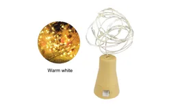 10LEDs Solar Wine Bottle Light Waterproof Copper Wire Decorative Lamp String