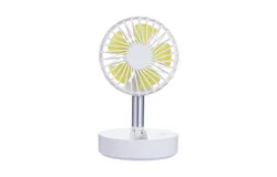 Foldable portable USB table fan&comma; foldable mini retractable fan&comma; rechargeable floor fan for home&comma; outdoor&comma; camping&comma; office&comma; small fan &lpar;white&rpar;