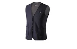 Heated Vest for Men and Women&comma; Ideal Warm Heated Jacket - Heated Vest USB Powered &lpar;Power Pack Not Included&rpar;- Black magnetic therapy 5 zone fever  L size