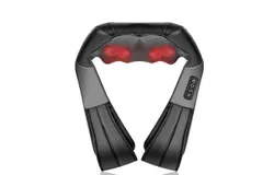Shiatsu Neck and Back Massager with Soothing Heat&comma; Nekteck Electric Deep Tissue 3D Kneading Massage Pillow for Shoulder&comma; Leg&comma; Body Muscle Pain Relief&comma; Home&comma; Office&comma; and Car Use&comma;blackgray