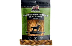 All Natural 5-8" Braided Bully Sticks for Small & Large Dogs Healthy Long Lasting Beef Chews Variety Party Pack Single Ingredient Low Odor Rawhide Free 8 oz Bag