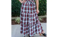 Victoria Dunn Meg Skirt Merry Print In White