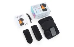 Heated Knee Massager with Vibration&comma; Cordless Heated Knee Support Wrap with Massage Function&comma; Rechargeable Heated Knee Wrap to Relieve Shoulder&comma; Elbow&comma; and Knee Pressure &lpar;Black&rpar;