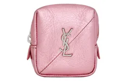 Saint Laurent Jamie YSL Keyring Cube Pink Leather