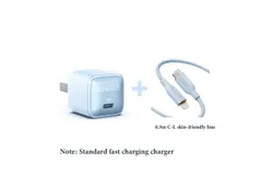 Anker mobile phone fast charging wall charger Apple 6-14 set blue &plus; 0&period;9m C-L skin-friendly cable