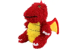 MIGHTYMicrofiber BallMediumDragon &bsol;u2013 Made with Squeaker Balls and Minimal Stuffing&period; Strong & Tough&period; Interactive Play&period; Dog Toy Machine Washable & It Floats&period; &lpar;Red&rpar;
