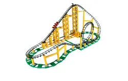 Compatible with LEGO Building Blocks&comma; Motorized Model Large Roller Coaster&comma; Educational and Puzzle Toy for Children