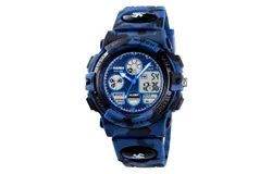 SKMEI 1163 Watches Kids Outdoor Sports Children Watch Digital Quartz Wristwatch for Boys Girls Watches with PU Strap Band Alarm LED Luminous Waterproof Date Shock Resistance Wearable Accessories