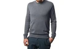 Mio Marino Men&apos;s Winter Crew Lightweight Pullover Sweater-Charcoal Grey-X-Large