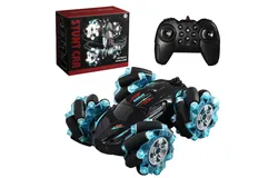 Hongbaoda remote control toy car P33 double-sided drift stunt car &lbrack;blue&rsqb;