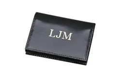 Creative Gifts International Leather Expanding Card Case In Black