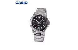 casio Casio Watch Men&apos;s Classic Diver Style Watch Casual Analog Sports Watch&comma; Silver MTP-VD01D-1BVUDF