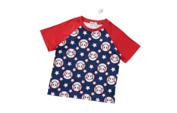 Pete &plus; Lucy Kids Home Run Shirt In Navy&sol;red