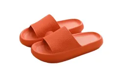 Slippers for Men&apos;s and Women &vert; House Slides Shower Sandals &vert; Extremely Comfy &vert; Cushioned Thick Sole&comma; Orange