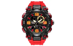 SMAEL Men Military Watch Waterproof Stopwatch LED Digital Male Clock 1921 Sport Multifunctional Wristwatches-red