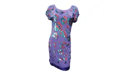 Hale Bob Hale Bob Short Sleeve Dress With Sequins In Purple