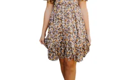 Mikarose Ru Dress In Golden Ember