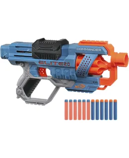 Nerf Elite 2.0 Comandante RD-6 Lanzadera de Dardos, 12 Dardos, Tambor Giratorio de 6 Dardos, Lanzaderas, Juguetes al Aire Libre para Niños de 8 Años y Más