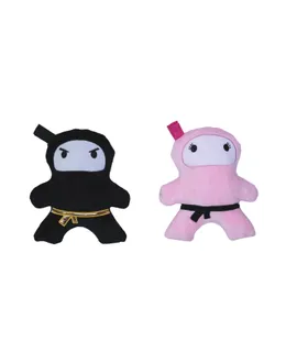 Juego de juguetes de peluche crujiente y chirriante para perro Ninja Love