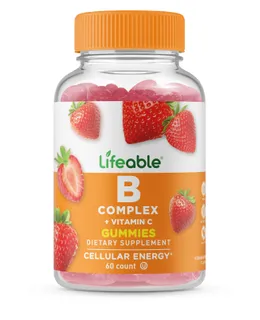 Gummies de Complejo de Vitamina B con Vitamina C de Lifeable® - Energía, Sistema Nervioso - 60 Gummies